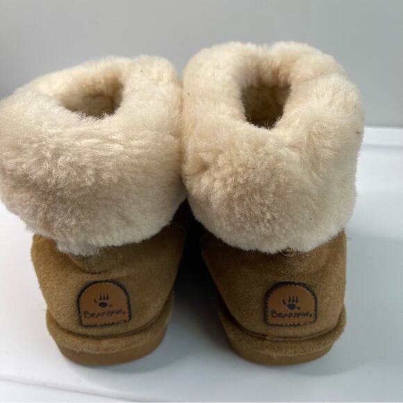 BearPaw Abby sheepskin hickory‎ short booties size 8 - Picture 3 of 6